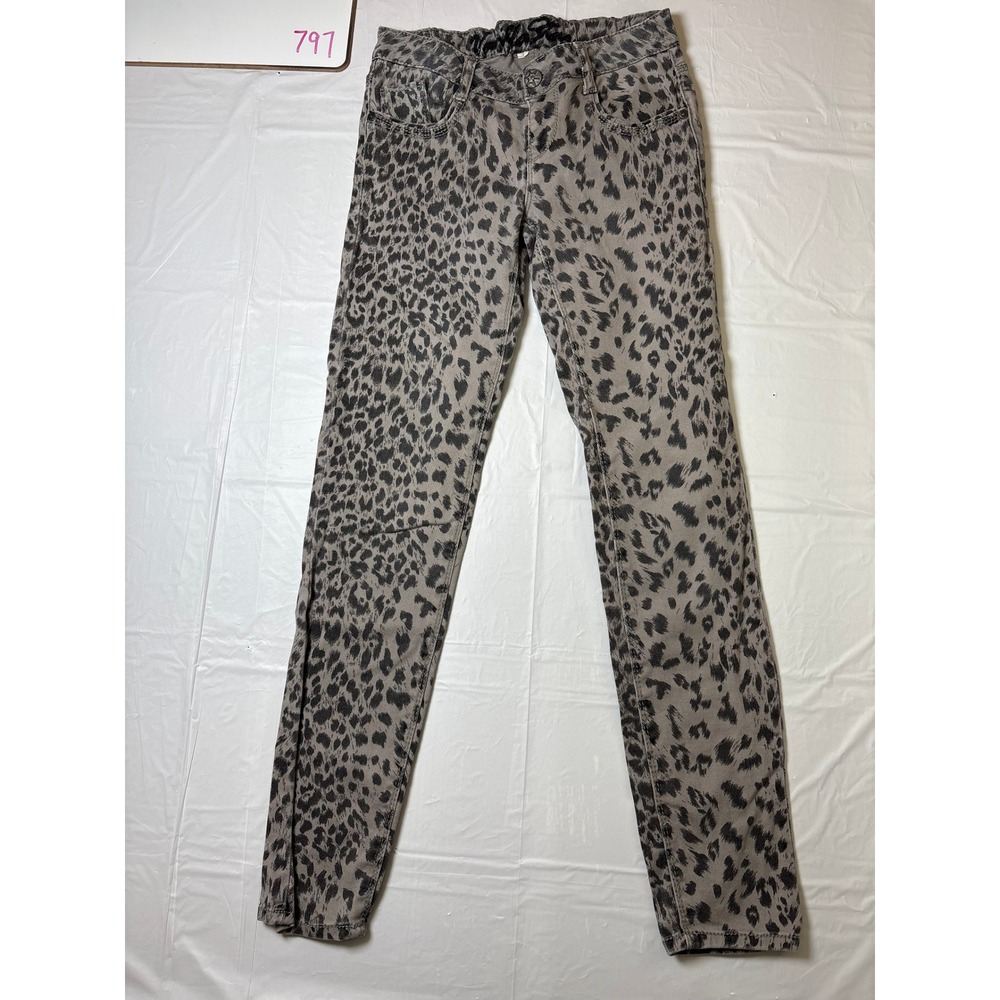 Vanilla Star Grey Leopard Print Skinny Jeans Womens Size‎ 1 Style Grey Black